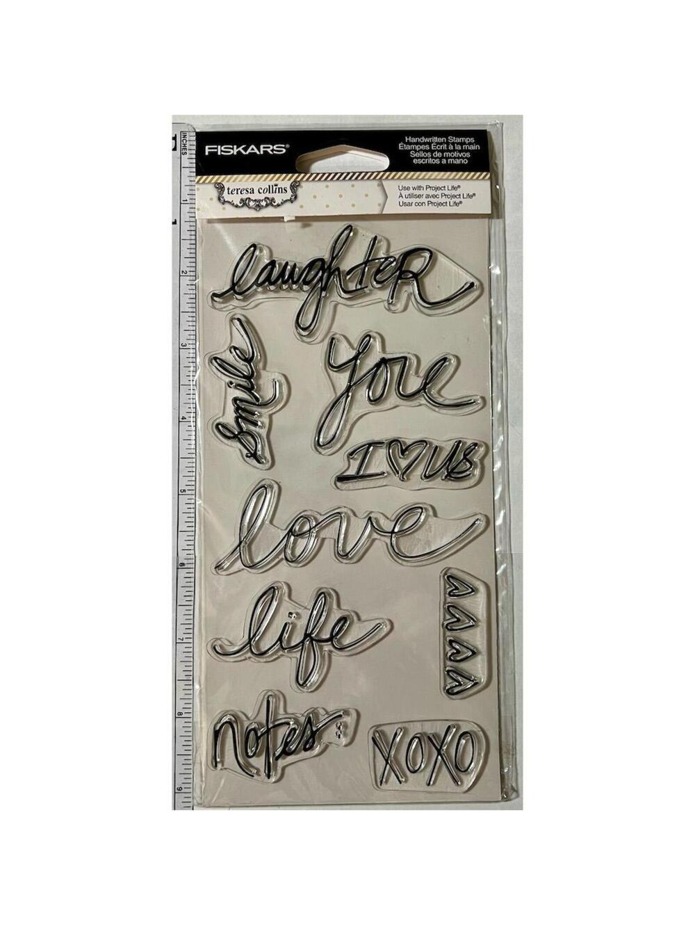 Fiskars Teresa Collins Handwritten Clear Stamp Set